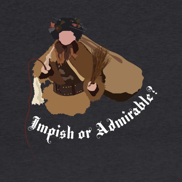 Dwight Schrute Impish or Admirable Belsnickel Art – The Office (white text) by Design Garden